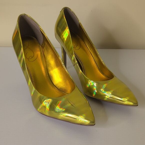 Sam Edelman Size 8 Hazel Heels In Metallic Mimosa, NEW - Picture 4 of 12